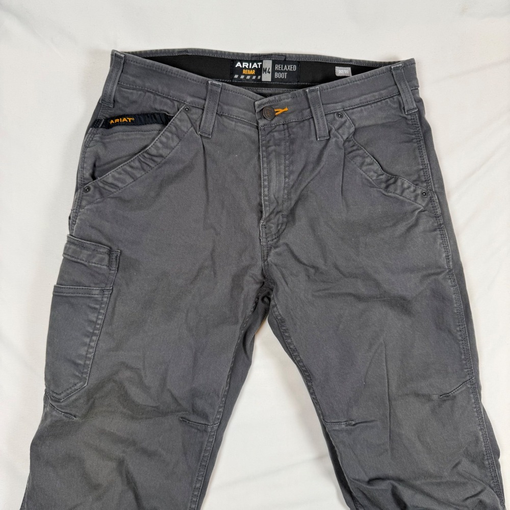 Ariat Rebar M4 Relaxed Boot Cut Work Pants Mens 32x32 Iron Grey Durastretch